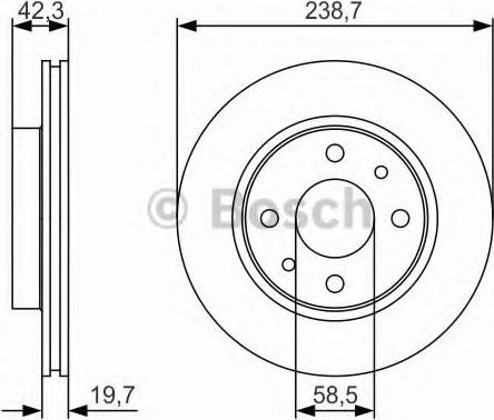 BOSCH 0 986 479 R54 - Гальмівний диск autozip.com.ua