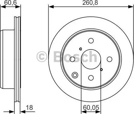 BOSCH 0 986 479 R55 - Гальмівний диск autozip.com.ua