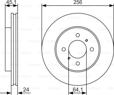 BOSCH 0 986 479 R51 - Гальмівний диск autozip.com.ua