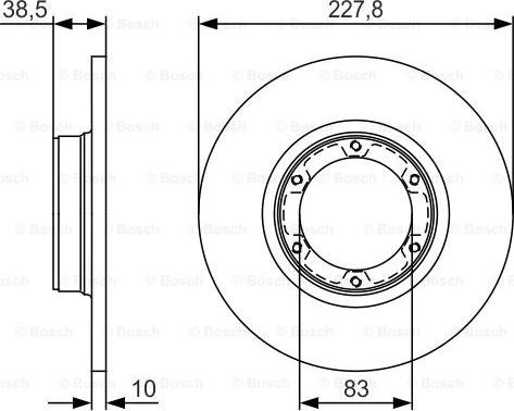 BOSCH 0 986 479 R65 - Гальмівний диск autozip.com.ua