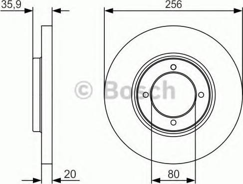 BOSCH 0 986 479 R04 - Гальмівний диск autozip.com.ua