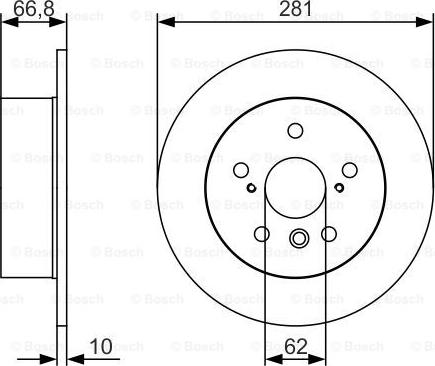 BOSCH 0 986 479 R06 - Гальмівний диск autozip.com.ua