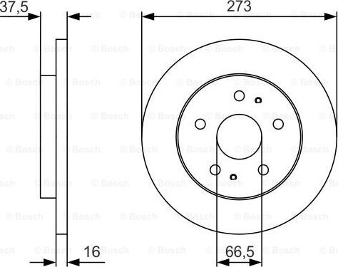 BOSCH 0 986 479 R02 - Гальмівний диск autozip.com.ua