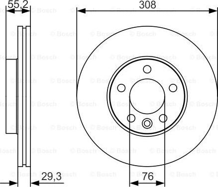 BOSCH 0 986 479 R84 - Гальмівний диск autozip.com.ua