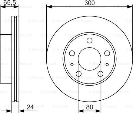 BOSCH 0 986 479 R86 - Гальмівний диск autozip.com.ua