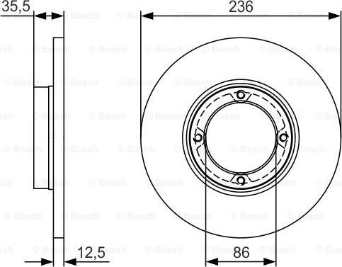 BOSCH 0 986 479 R81 - Гальмівний диск autozip.com.ua