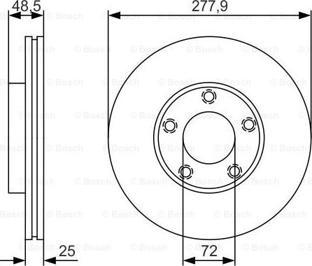 BOSCH 0 986 479 R83 - Гальмівний диск autozip.com.ua