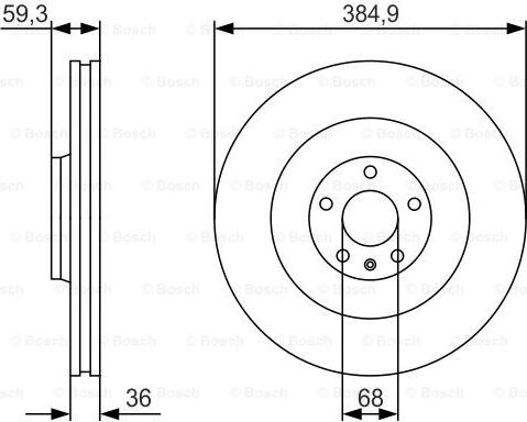 BOSCH 0 986 479 R30 - Гальмівний диск autozip.com.ua