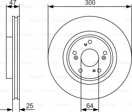 BOSCH 0 986 479 R24 - Гальмівний диск autozip.com.ua