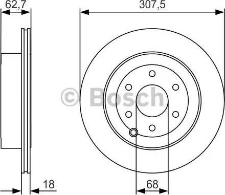 BOSCH 0 986 479 R21 - Гальмівний диск autozip.com.ua