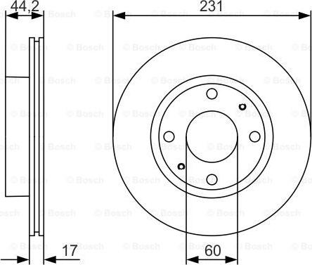 BOSCH 0 986 479 R23 - Гальмівний диск autozip.com.ua