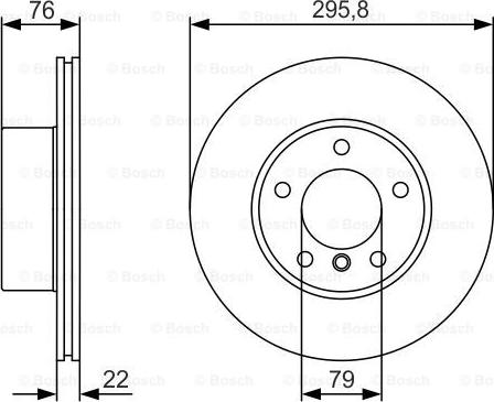 BOSCH 0 986 479 R72 - Гальмівний диск autozip.com.ua