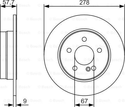 BOSCH 0 986 479 S96 - Гальмівний диск autozip.com.ua