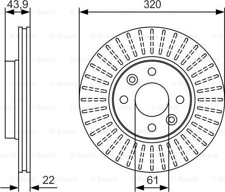 BOSCH 0 986 479 S90 - Гальмівний диск autozip.com.ua