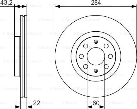 BOSCH 0 986 479 S91 - Гальмівний диск autozip.com.ua