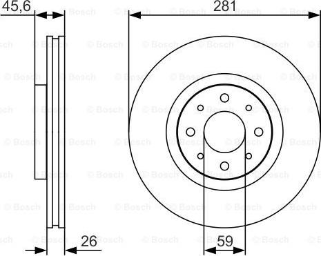 BOSCH 0 986 479 S97 - Гальмівний диск autozip.com.ua