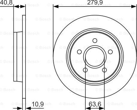 BOSCH 0 986 479 S49 - Гальмівний диск autozip.com.ua