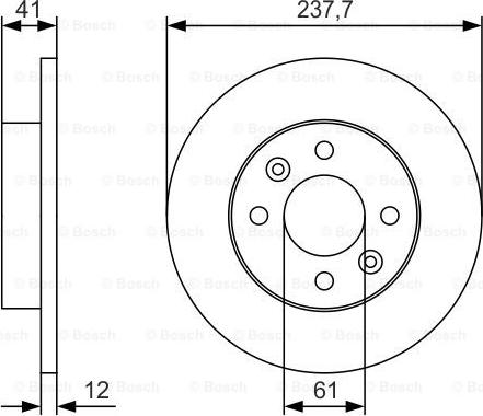 BOSCH 0 986 479 S45 - Гальмівний диск autozip.com.ua