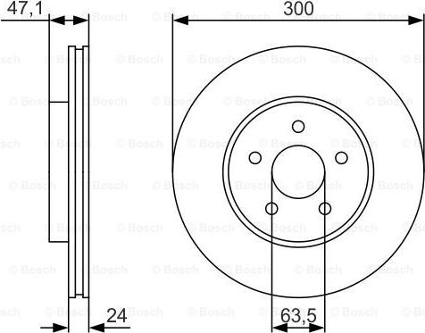 BOSCH 0 986 479 S48 - Гальмівний диск autozip.com.ua