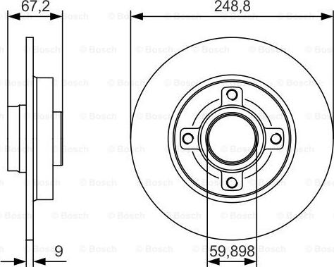 BOSCH 0 986 479 S42 - Гальмівний диск autozip.com.ua