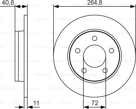 BOSCH 0 986 479 S50 - Гальмівний диск autozip.com.ua