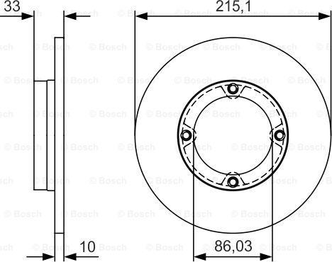 BOSCH 0 986 479 S69 - Гальмівний диск autozip.com.ua