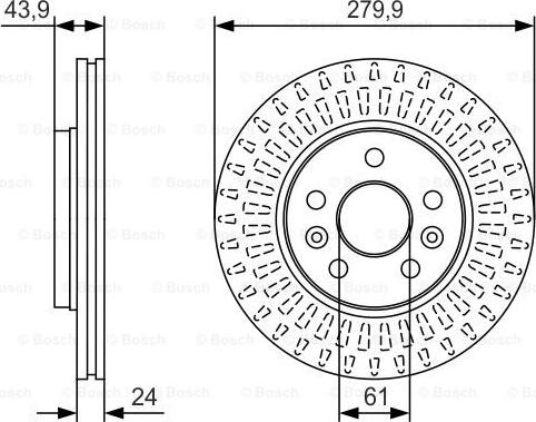 BOSCH 0 986 479 S66 - Гальмівний диск autozip.com.ua