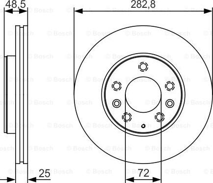 BOSCH 0 986 479 S60 - Гальмівний диск autozip.com.ua