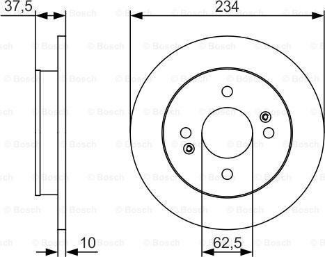 BOSCH 0 986 479 S61 - Гальмівний диск autozip.com.ua