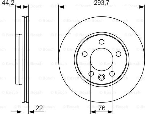 BOSCH 0 986 479 S06 - Гальмівний диск autozip.com.ua