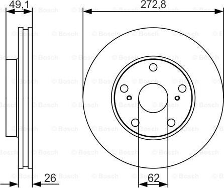 BOSCH 0 986 479 S16 - Гальмівний диск autozip.com.ua