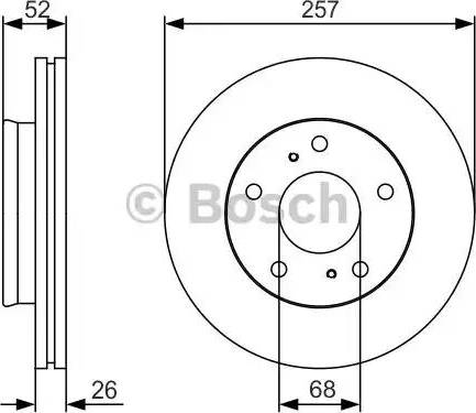 BOSCH 0 986 479 S89 - Гальмівний диск autozip.com.ua