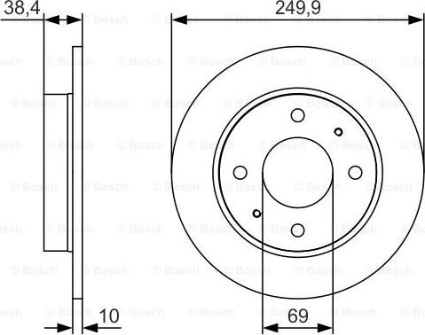 BOSCH 0 986 479 S84 - Гальмівний диск autozip.com.ua