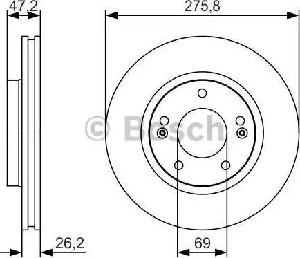 BOSCH 0 986 479 S81 - Гальмівний диск autozip.com.ua