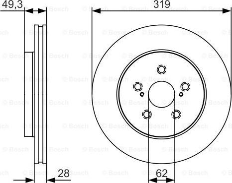 BOSCH 0 986 479 S39 - Гальмівний диск autozip.com.ua