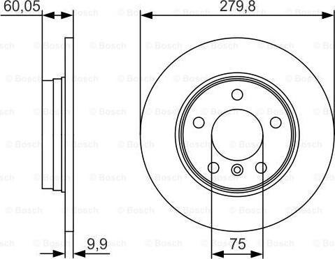 BOSCH 0 986 479 S34 - Гальмівний диск autozip.com.ua