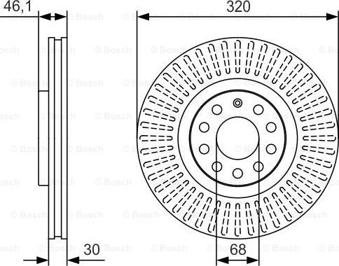 BOSCH 0 986 479 S30 - Гальмівний диск autozip.com.ua