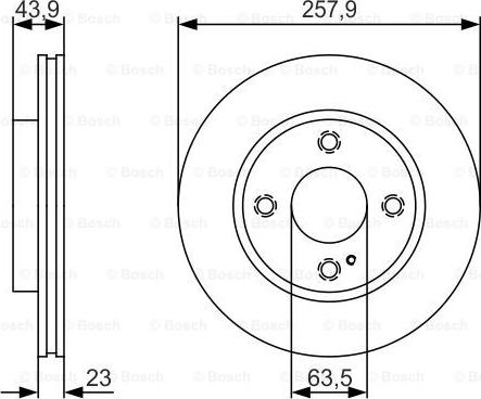 BOSCH 0 986 479 S38 - Гальмівний диск autozip.com.ua