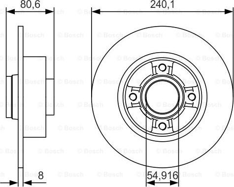 BOSCH 0 986 479 S37 - Гальмівний диск autozip.com.ua