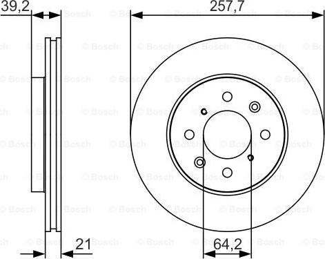 BOSCH 0 986 479 S26 - Гальмівний диск autozip.com.ua