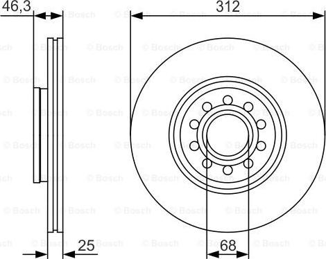 BOSCH 0 986 479 S23 - Гальмівний диск autozip.com.ua