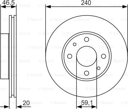 BOSCH 0 986 479 S74 - Гальмівний диск autozip.com.ua