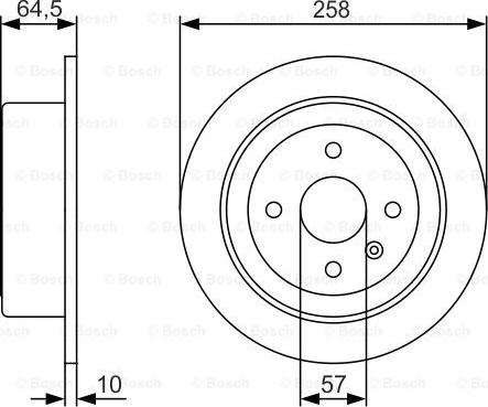 BOSCH 0 986 479 S75 - Гальмівний диск autozip.com.ua