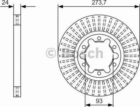 BOSCH 0 986 479 T95 - Гальмівний диск autozip.com.ua