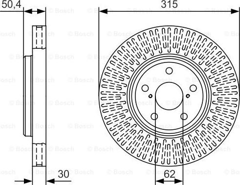 BOSCH 0 986 479 T40 - Гальмівний диск autozip.com.ua