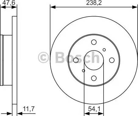 BOSCH 0 986 479 T68 - Гальмівний диск autozip.com.ua