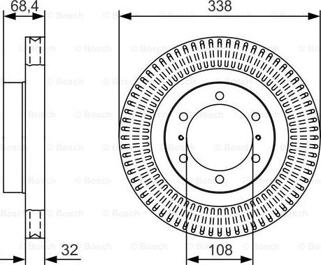 BOSCH 0 986 479 T09 - Гальмівний диск autozip.com.ua