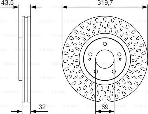 BOSCH 0 986 479 T01 - Гальмівний диск autozip.com.ua