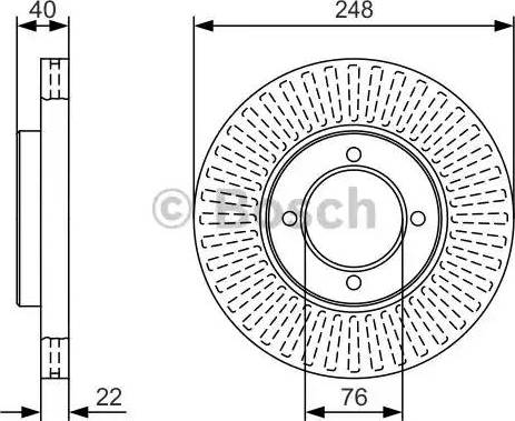 BOSCH 0 986 479 T15 - Гальмівний диск autozip.com.ua