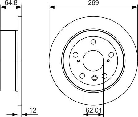 BOSCH 0 986 479 T13 - Гальмівний диск autozip.com.ua